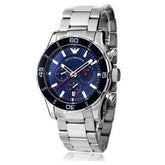 Emporio Armani Men’s Chronograph Stainless Steel Blue Dial 45mm Watch AR5933
